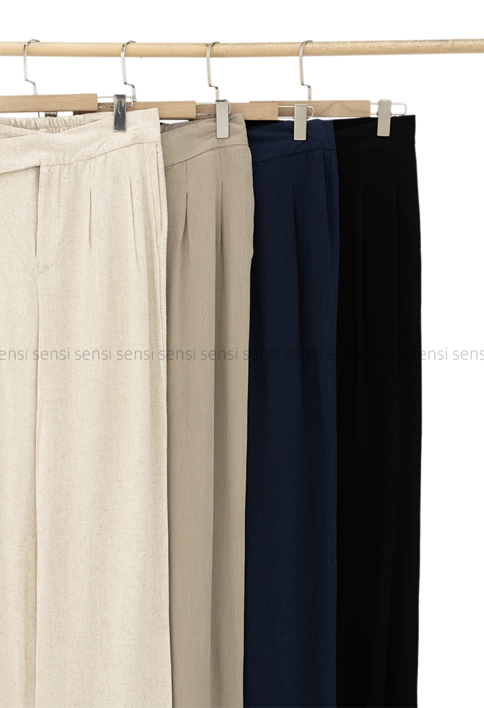 شلوار کمر کج لینن ایتالیایی کد1005391